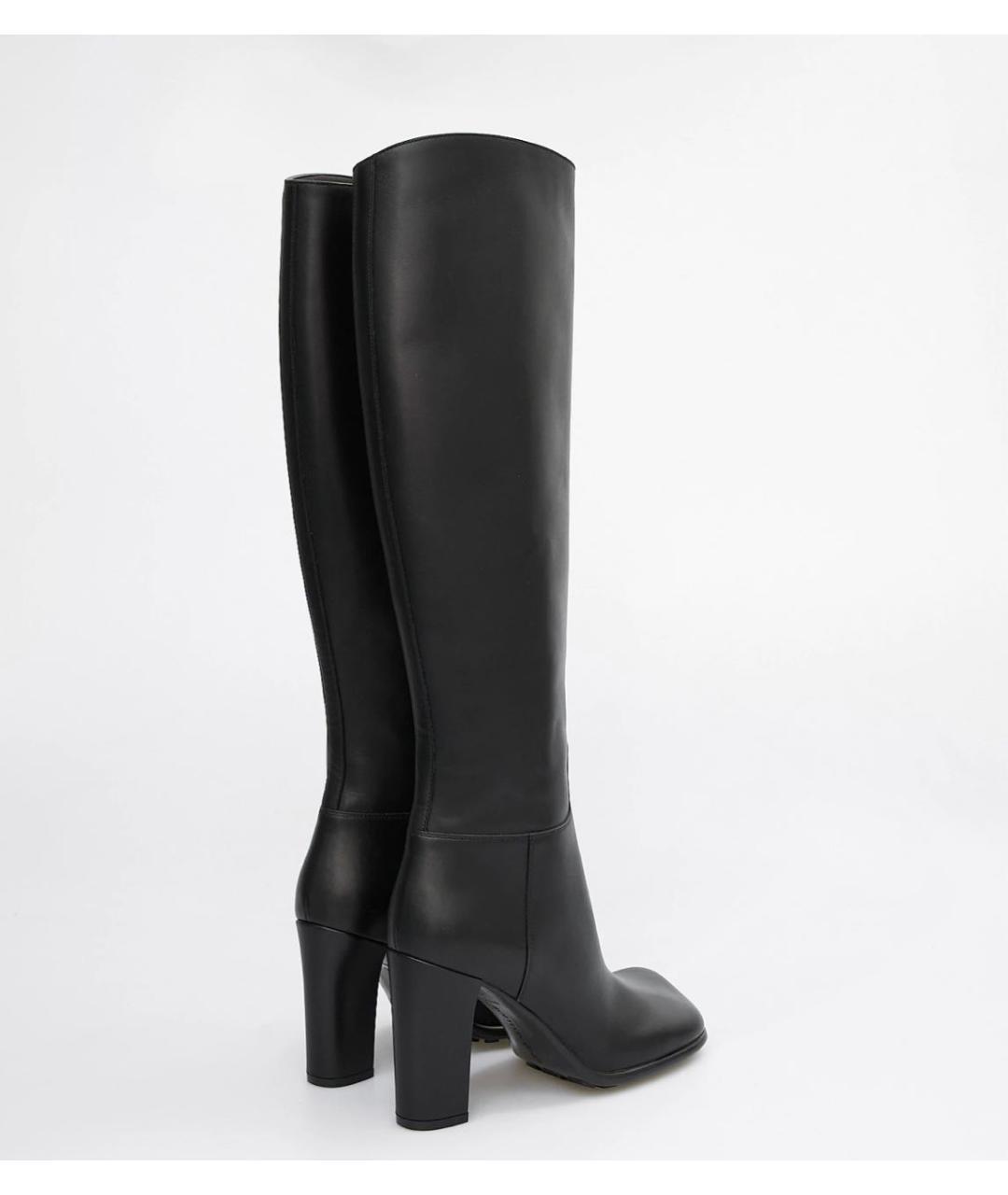 BOTTEGA VENETA Черные кожаные сапоги, фото 4