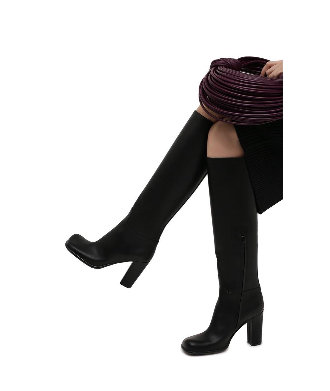 BOTTEGA VENETA Черные кожаные сапоги, фото 6