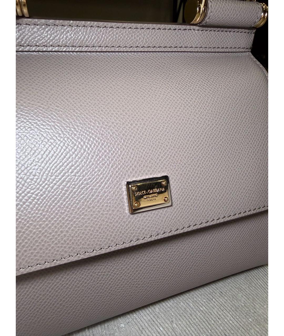 DOLCE&GABBANA Кожаная сумка с короткими ручками, фото 4