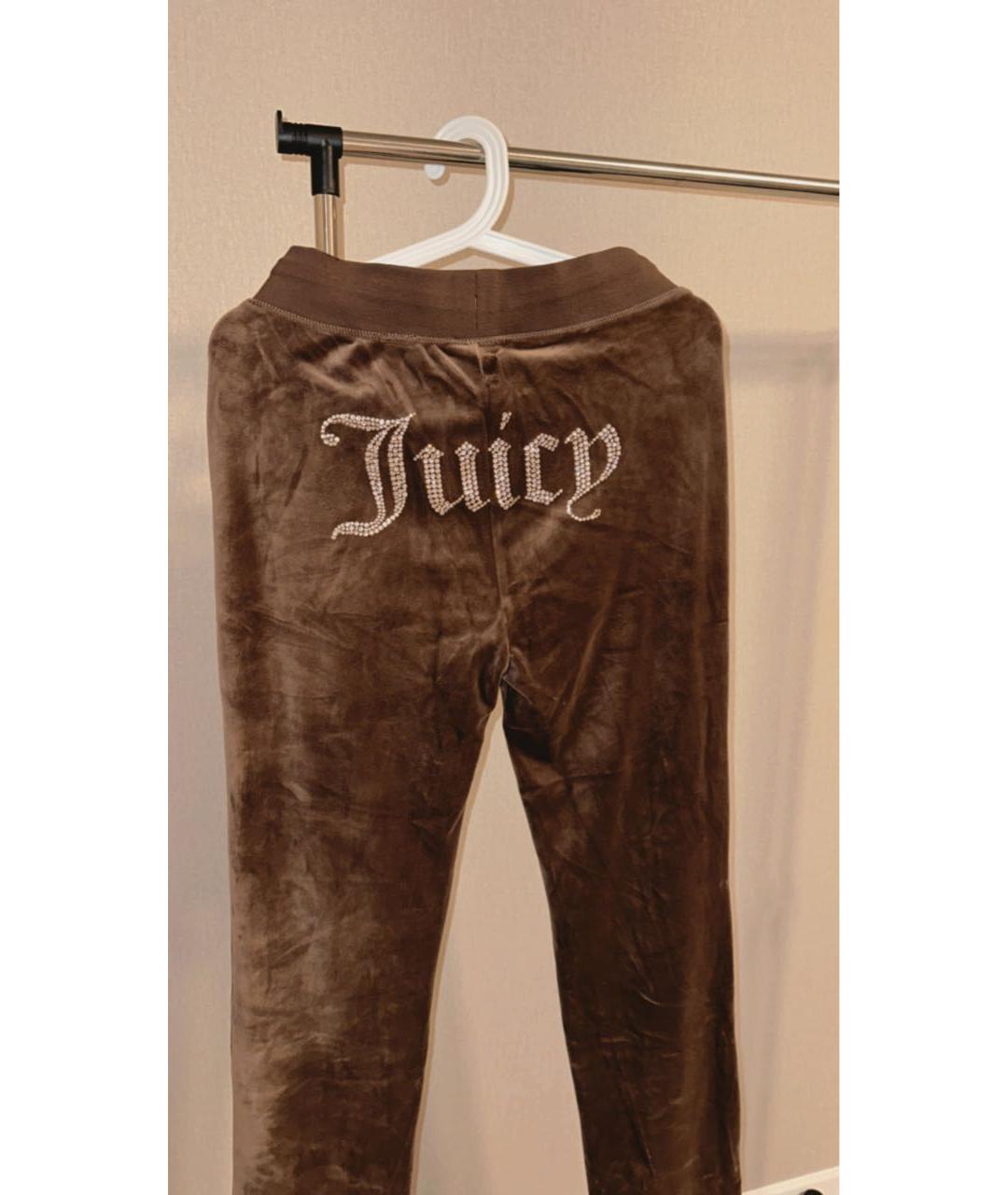 JUICY COUTURE Коричневый велюровый костюм с брюками, фото 5