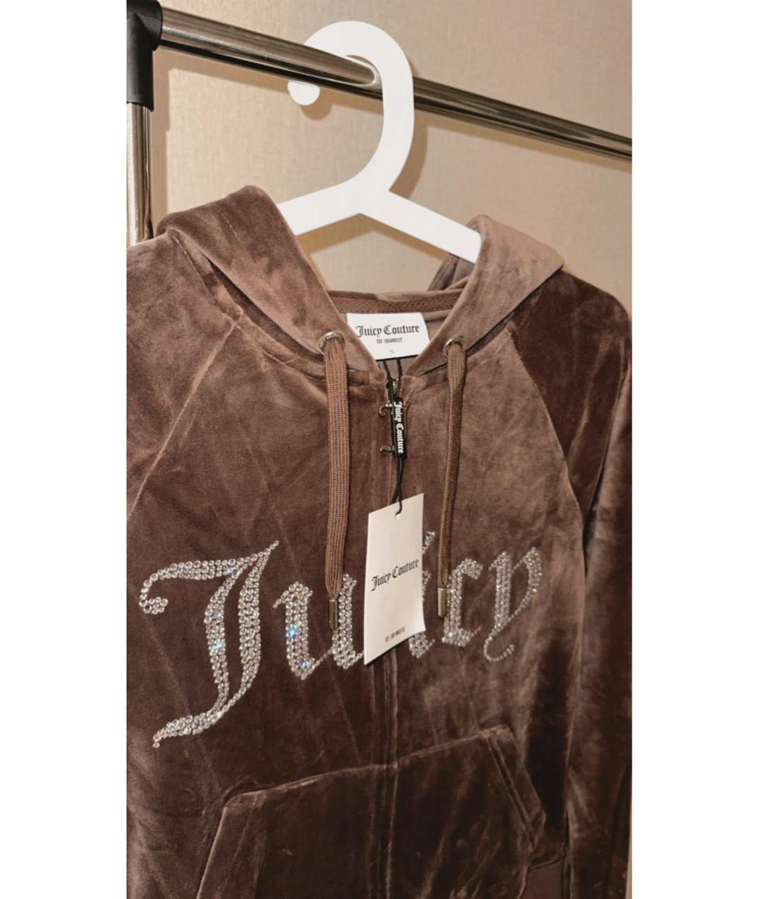 JUICY COUTURE Коричневый велюровый костюм с брюками, фото 3