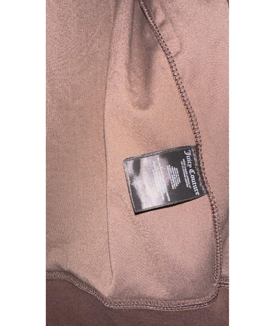 JUICY COUTURE Коричневый велюровый костюм с брюками, фото 7