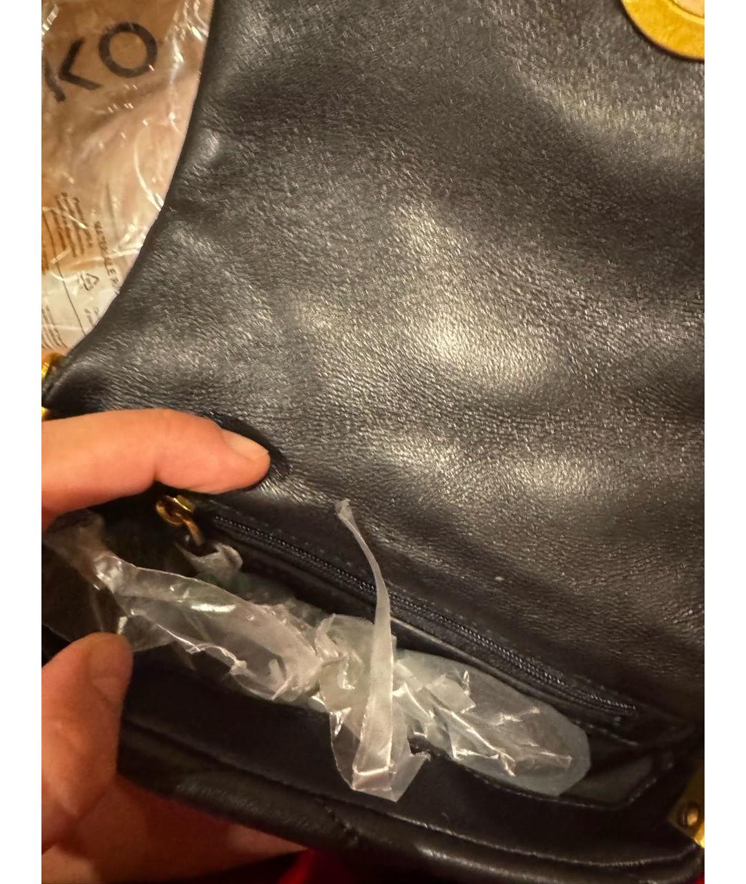 PINKO Черная кожаная сумка через плечо, фото 5