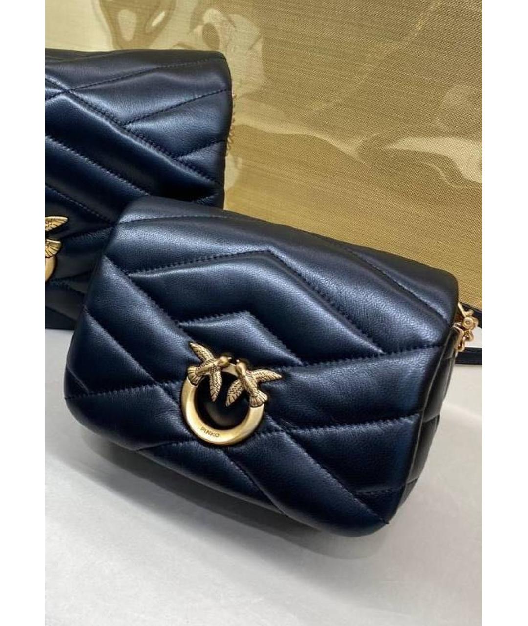 PINKO Черная кожаная сумка через плечо, фото 2