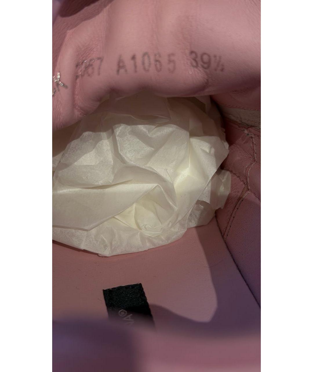 DOLCE&GABBANA Розовые кожаные кроссовки, фото 8