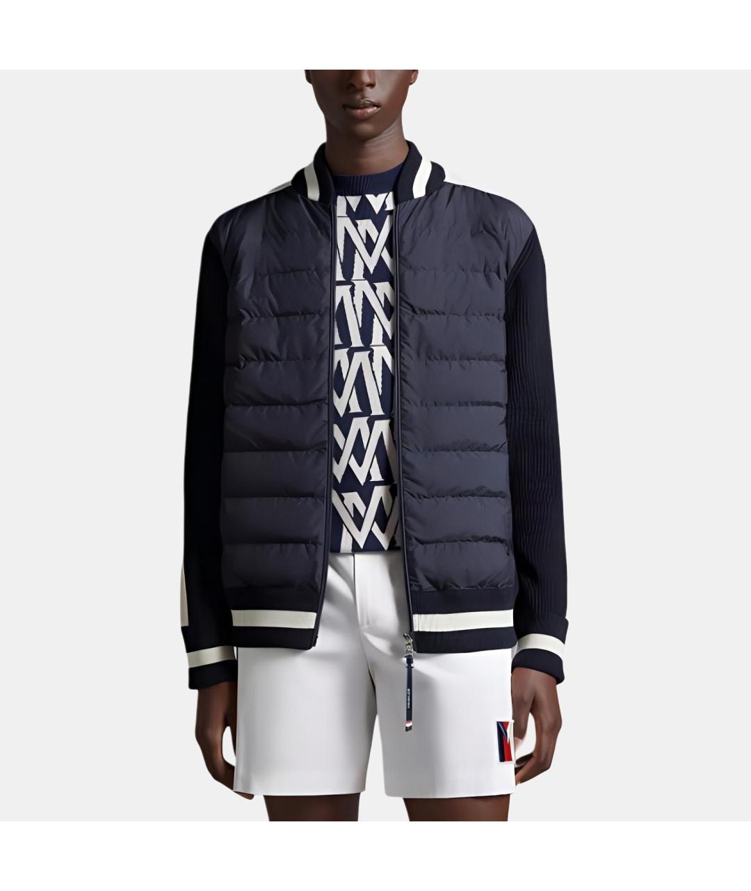 MONCLER Темно-синяя полиамидовая куртка, фото 3