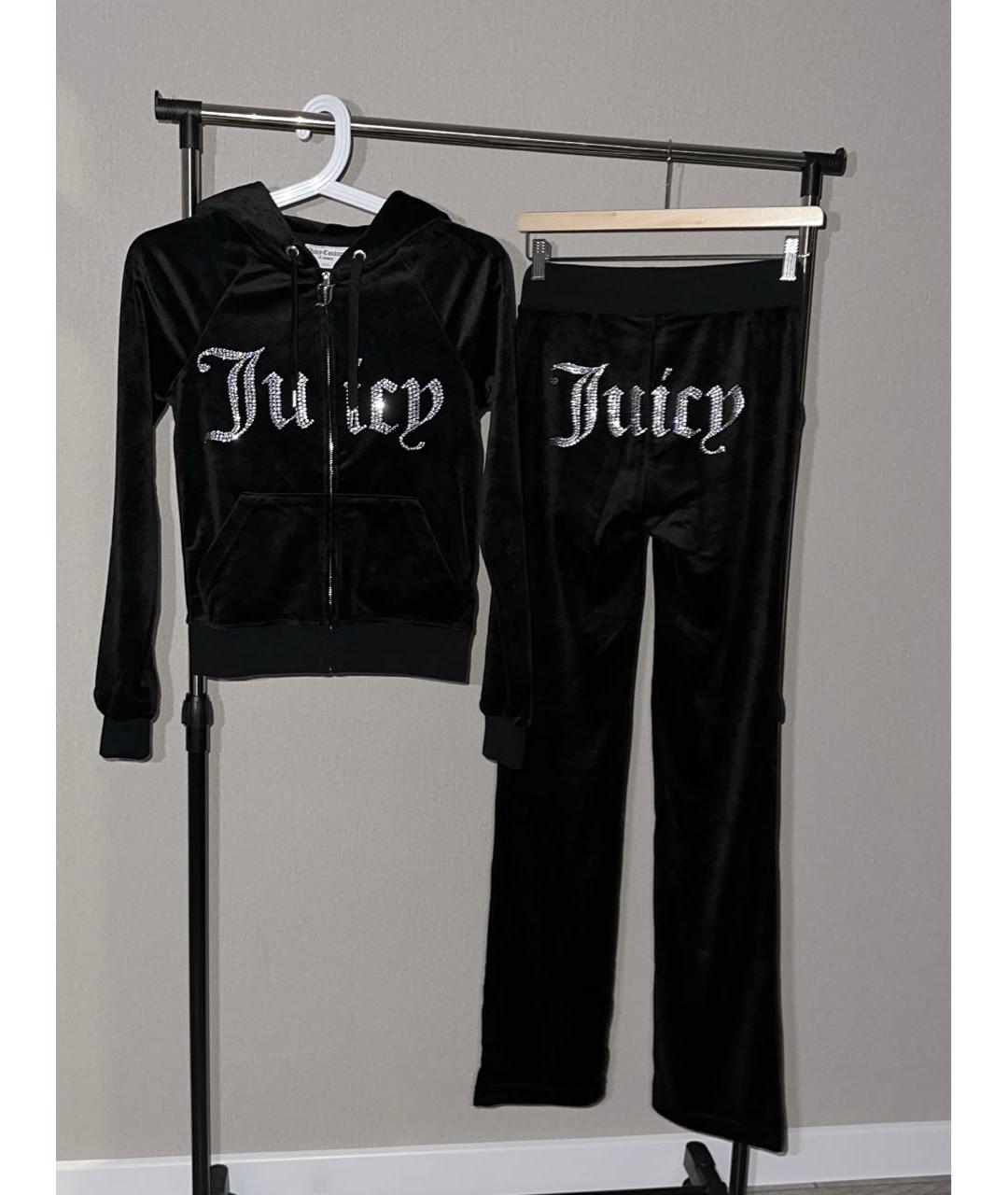 JUICY COUTURE Черный велюровый костюм с брюками, фото 8
