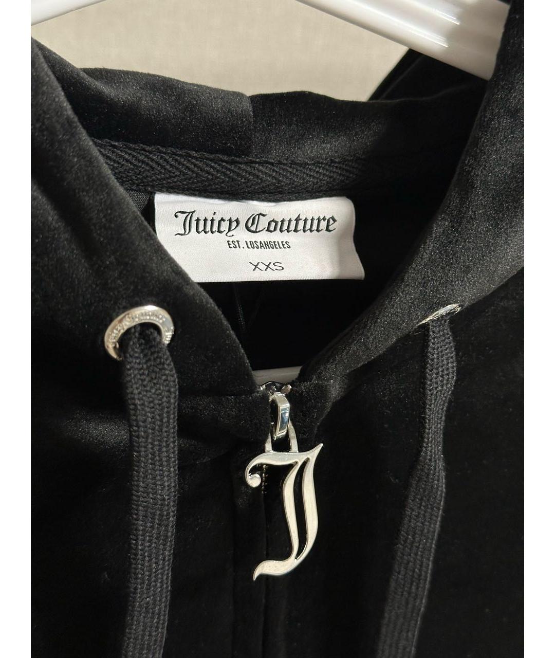 JUICY COUTURE Черный велюровый костюм с брюками, фото 4