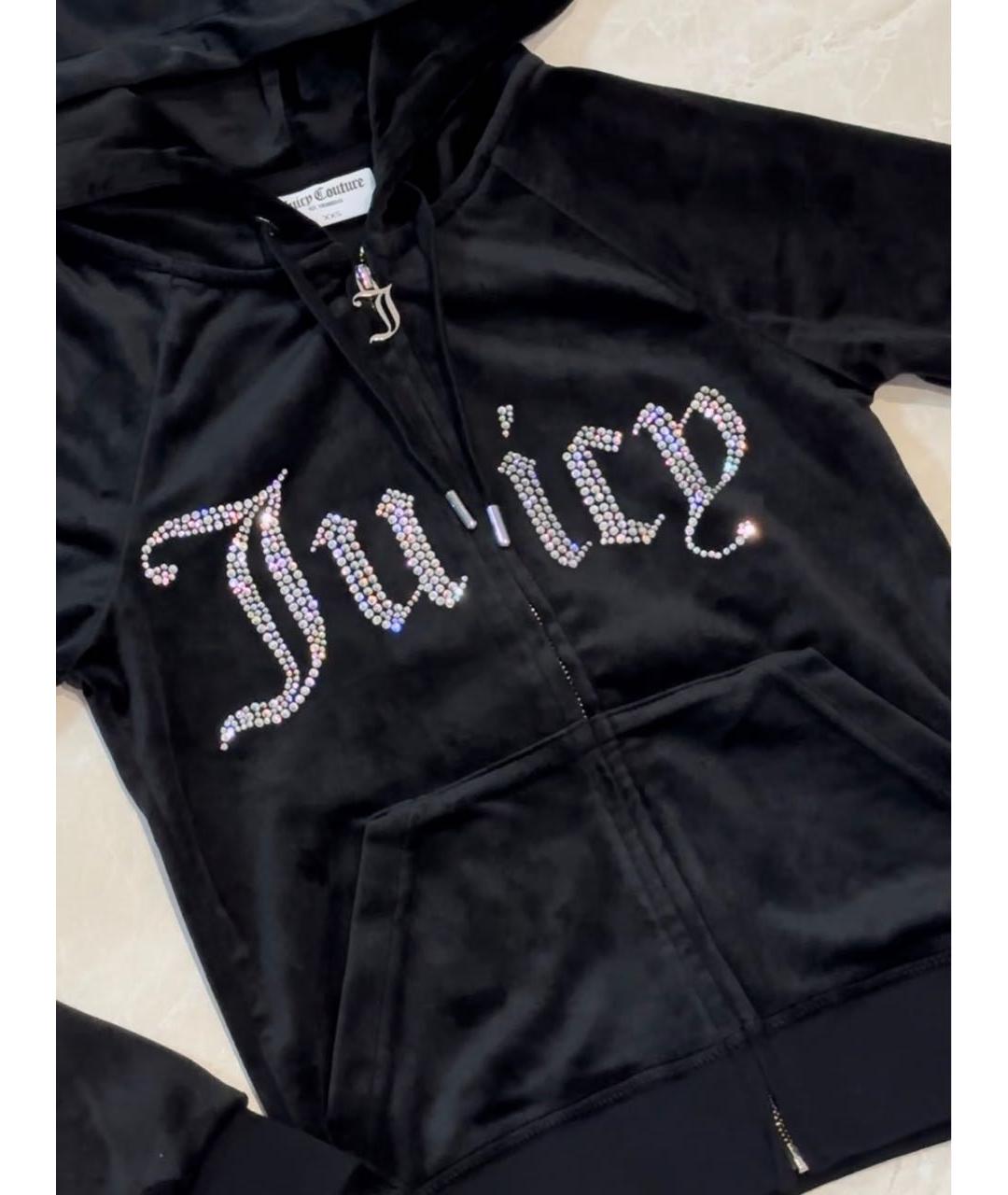 JUICY COUTURE Черный велюровый костюм с брюками, фото 3