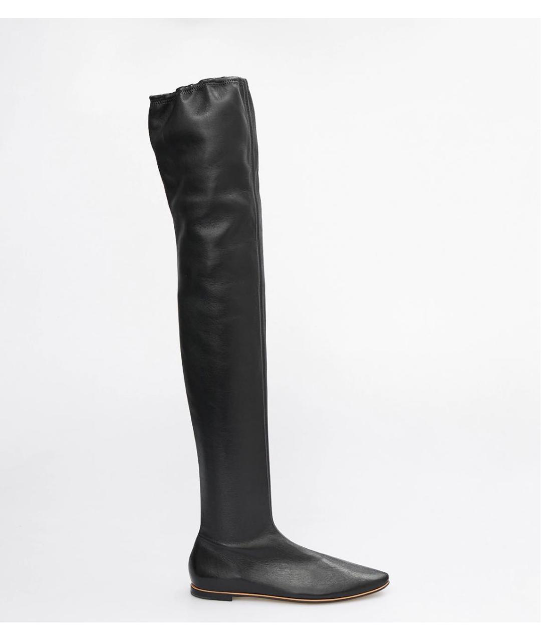 BOTTEGA VENETA Черные кожаные ботфорты, фото 5