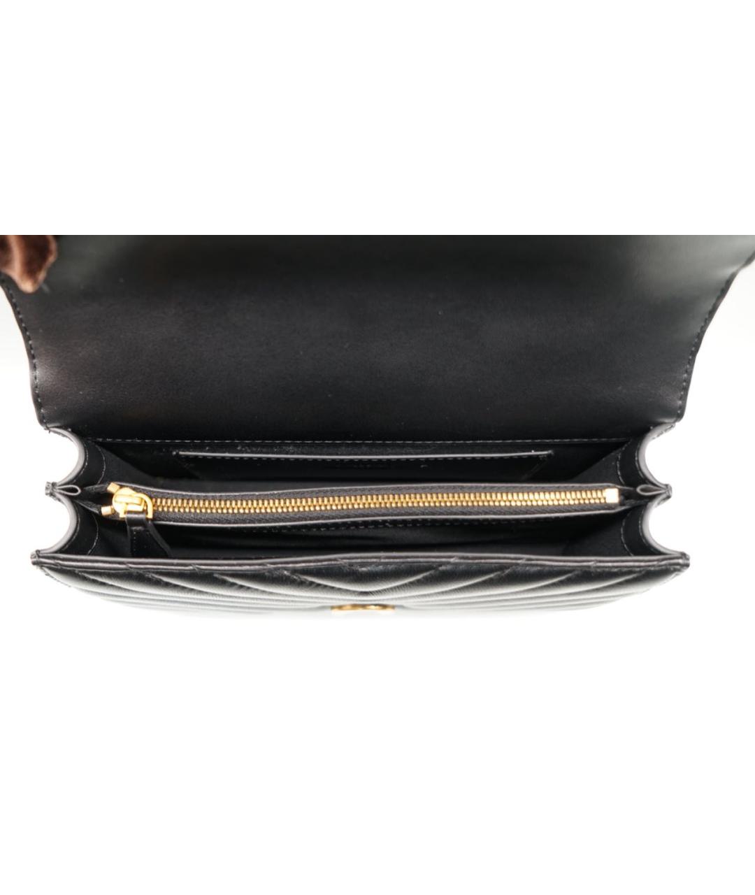 PINKO Черная кожаная сумка через плечо, фото 6