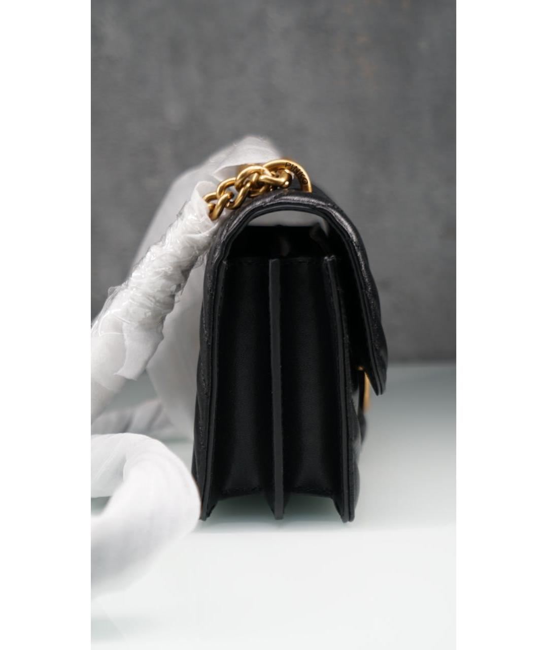 PINKO Черная кожаная сумка через плечо, фото 8