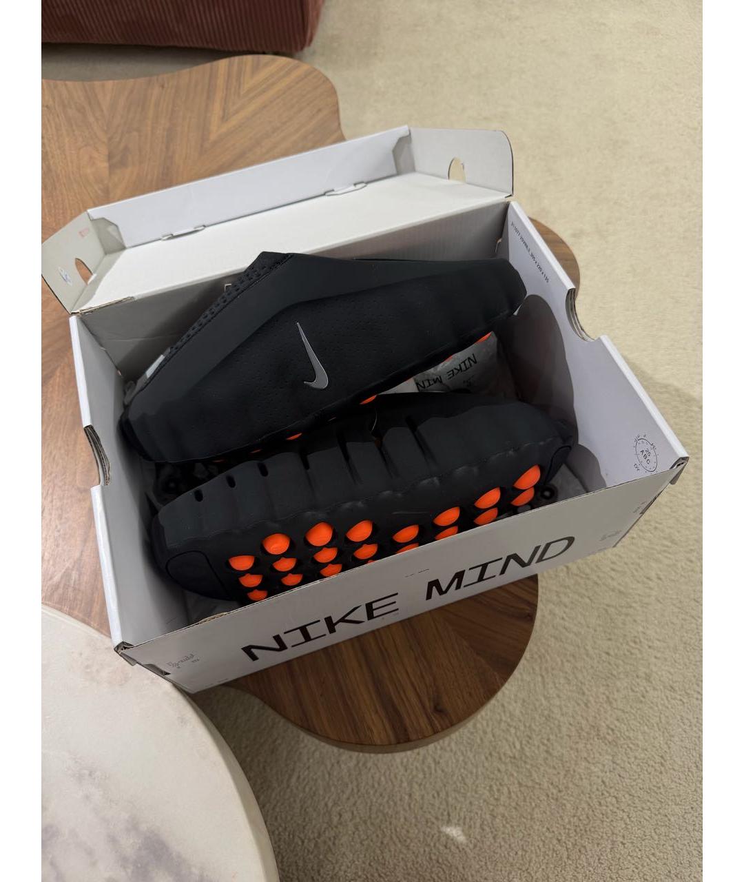 NIKE Черные резиновые шлепанцы, фото 7