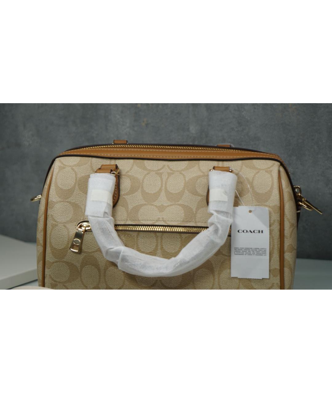 COACH Бежевая сумка через плечо, фото 6