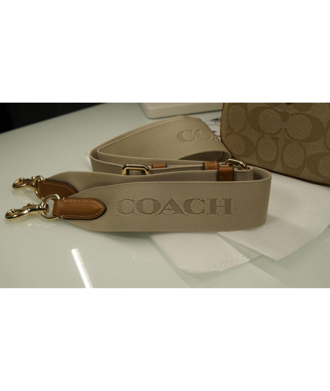 COACH Бежевая сумка через плечо, фото 7
