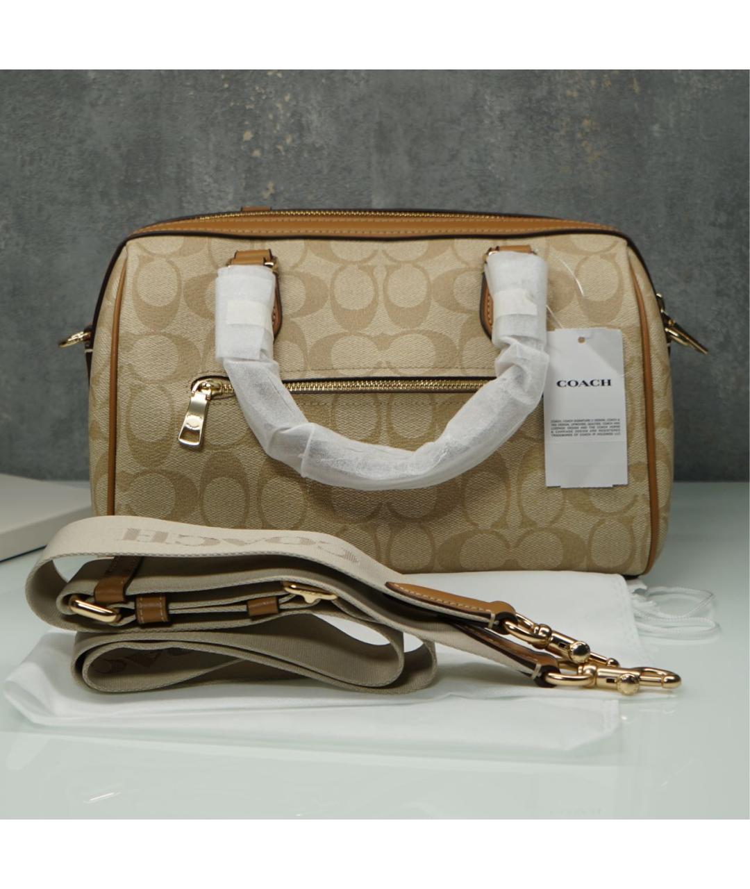 COACH Бежевая сумка через плечо, фото 3