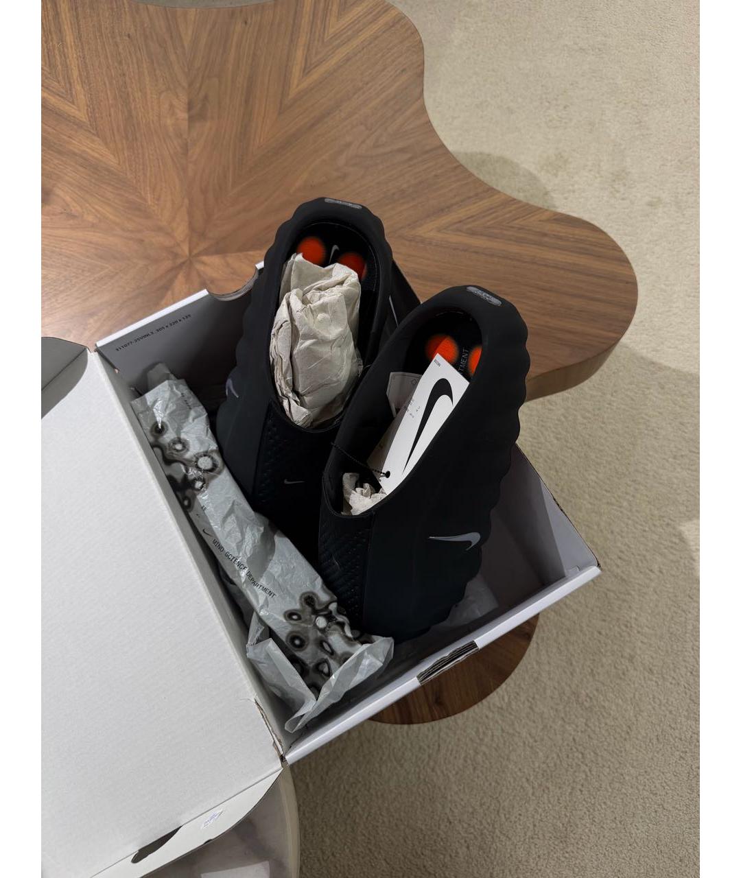 NIKE Черные резиновые шлепанцы, фото 4