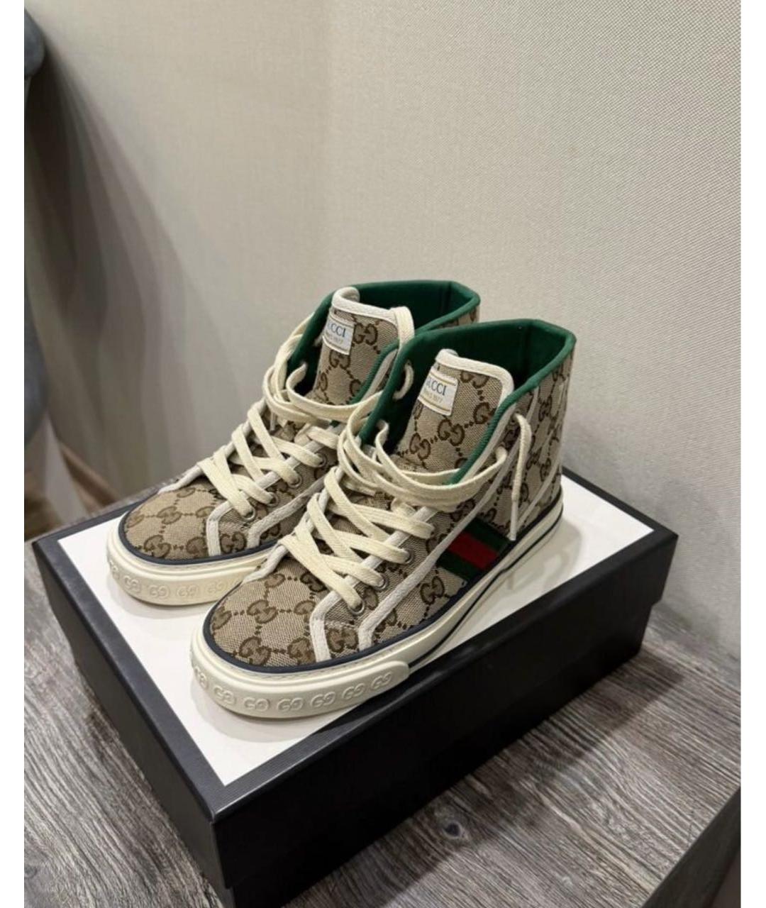 GUCCI Бежевые кеды, фото 2