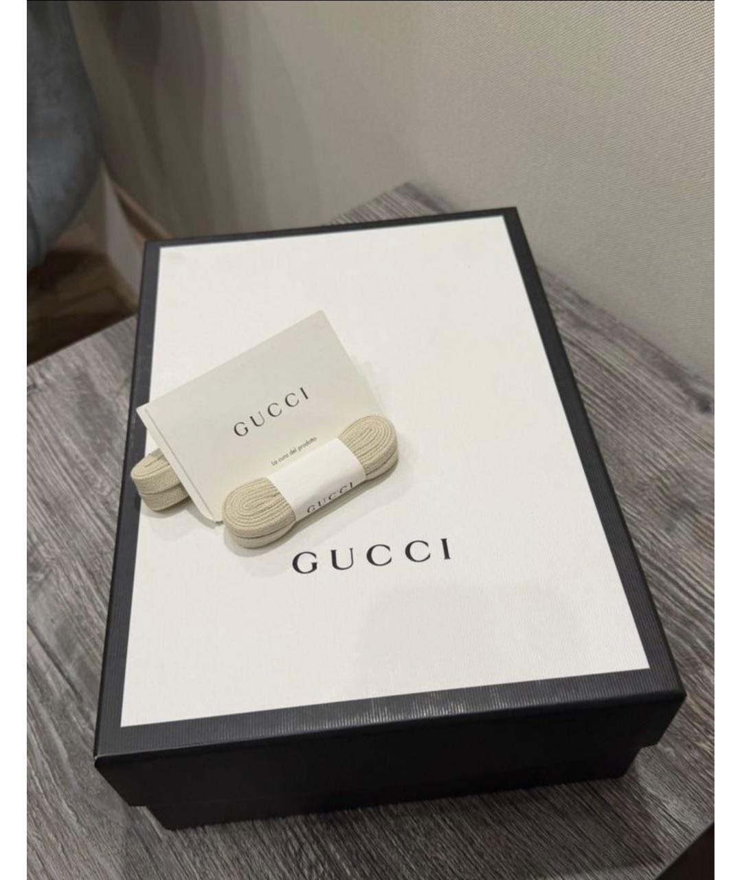 GUCCI Бежевые кеды, фото 7