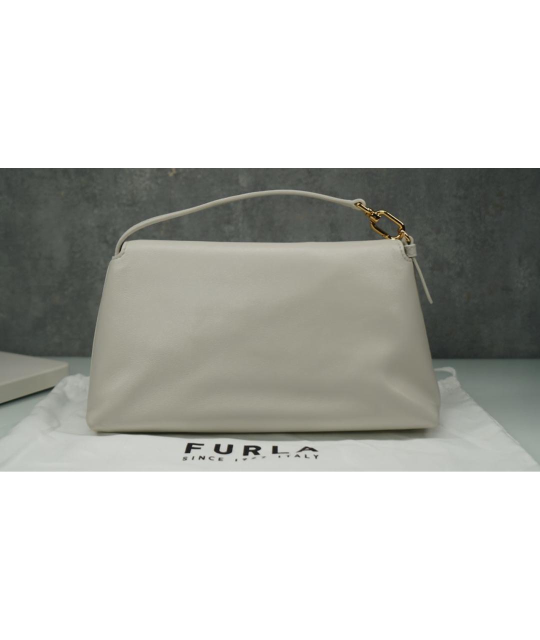 FURLA Белая кожаная сумка через плечо, фото 3