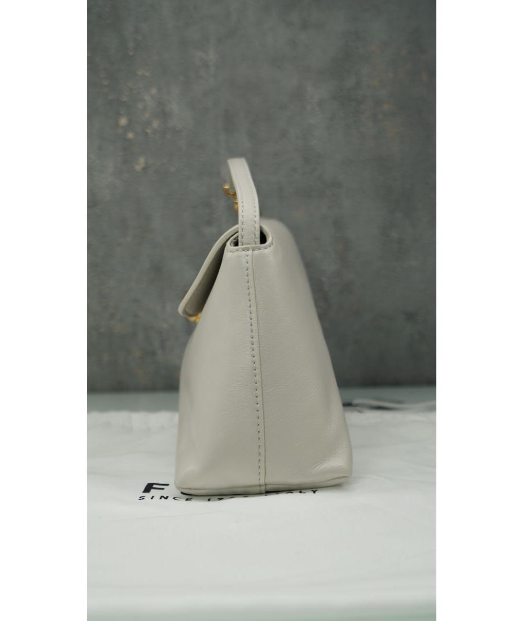 FURLA Белая кожаная сумка через плечо, фото 5