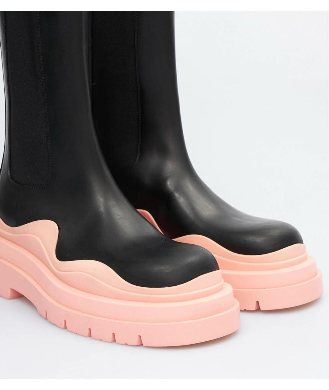 BOTTEGA VENETA Черные кожаные сапоги, фото 3