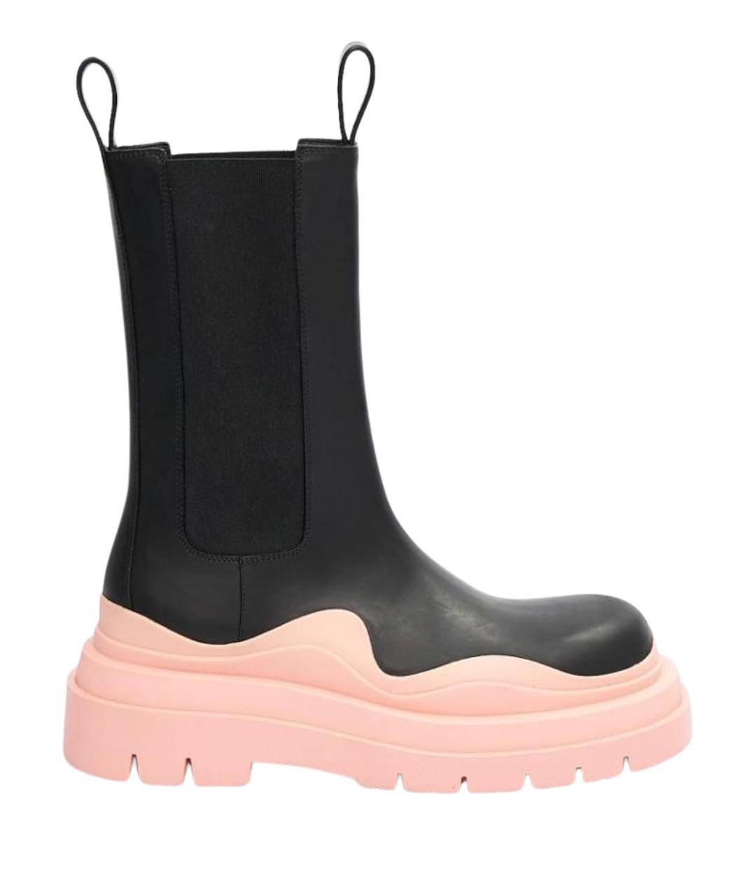 BOTTEGA VENETA Черные кожаные сапоги, фото 1