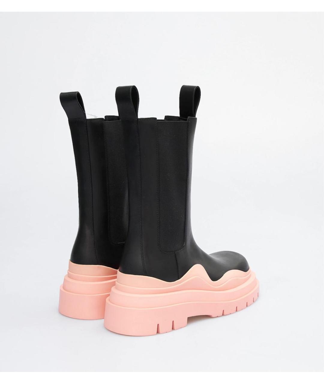 BOTTEGA VENETA Черные кожаные сапоги, фото 4