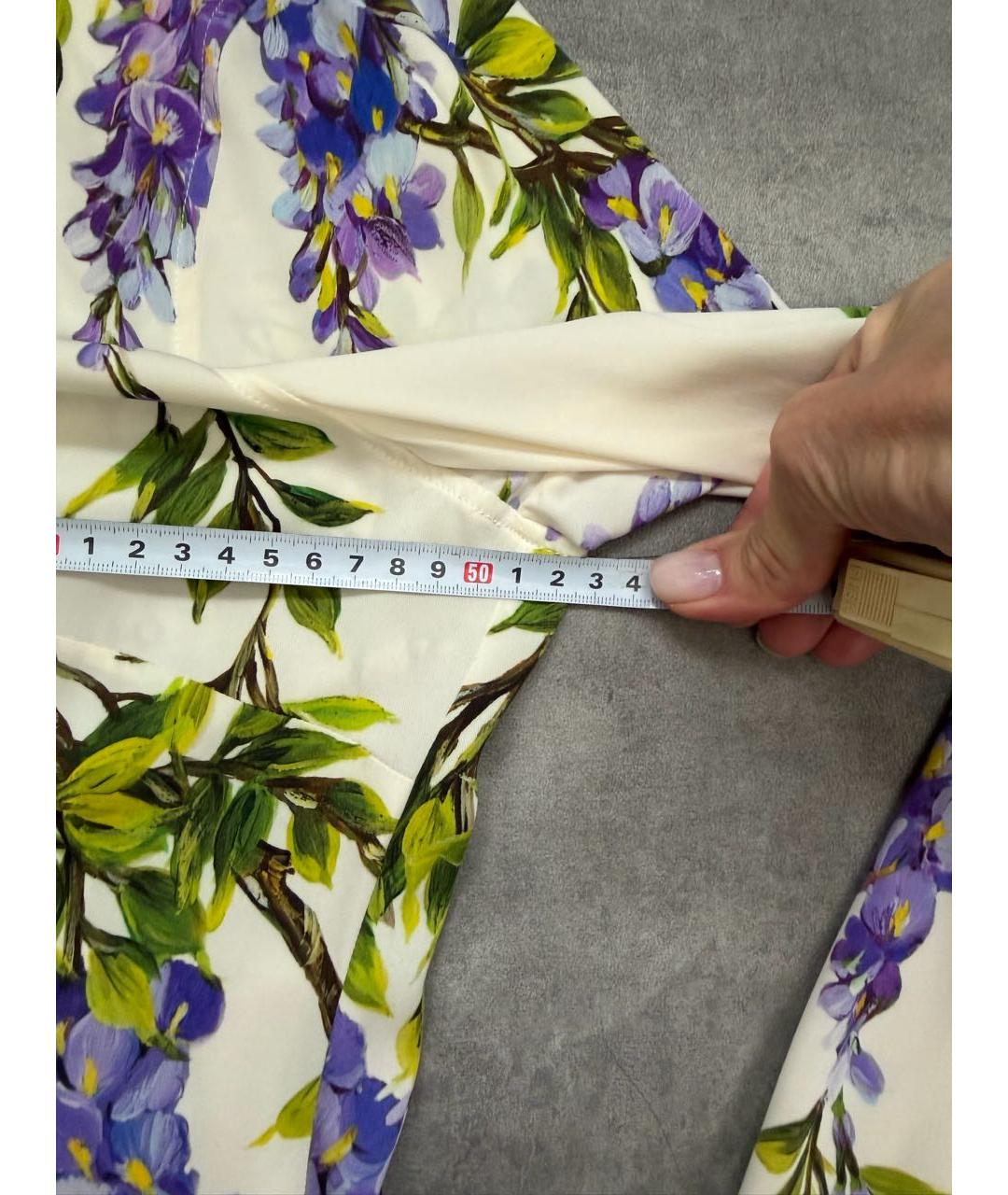 DOLCE&GABBANA Белый шелковый костюм с юбками, фото 6