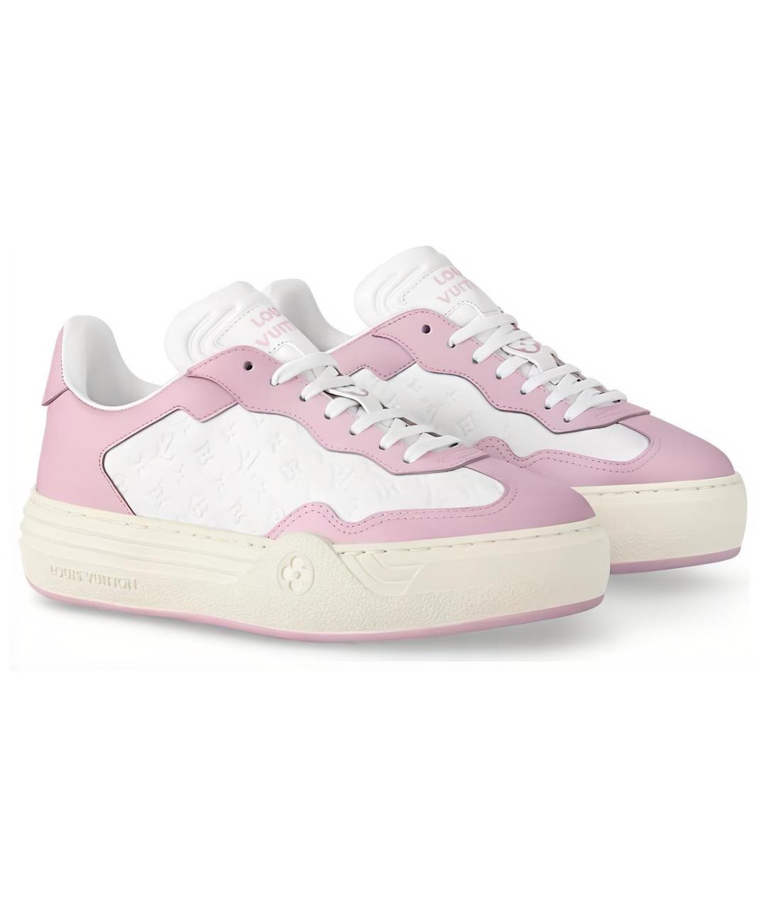 LOUIS VUITTON Белые кожаные кроссовки, фото 3