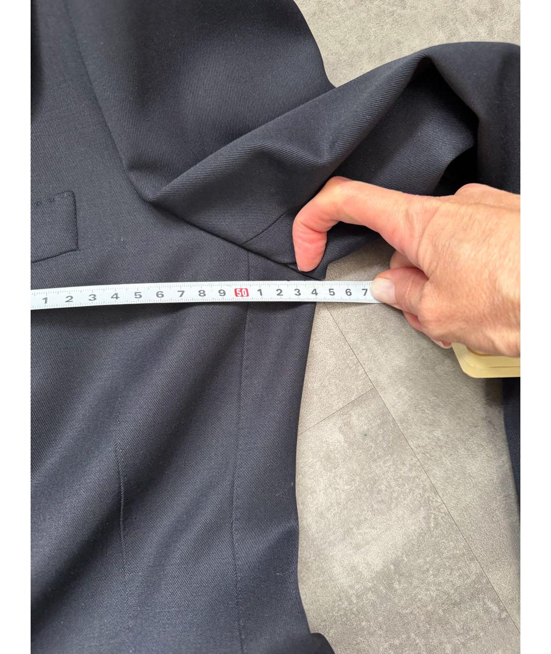 DOLCE&GABBANA Темно-синий шерстяной костюм с брюками, фото 5