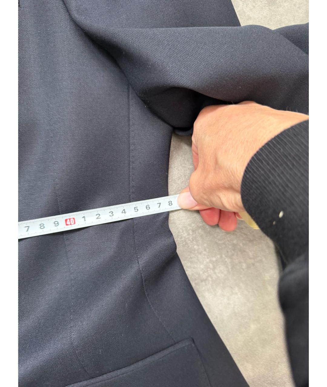 DOLCE&GABBANA Темно-синий шерстяной костюм с брюками, фото 4