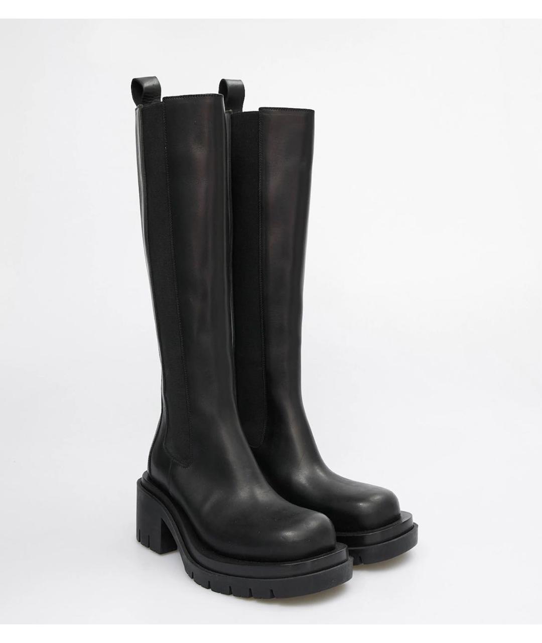 BOTTEGA VENETA Черные кожаные сапоги, фото 2