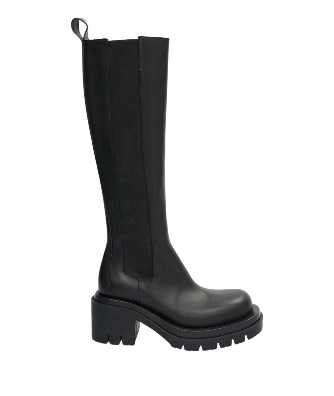 BOTTEGA VENETA Черные кожаные сапоги, фото 1