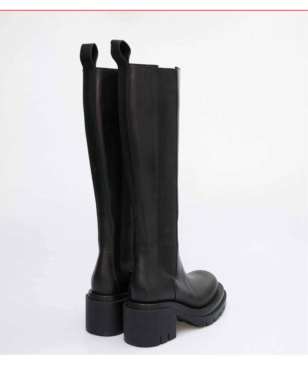 BOTTEGA VENETA Черные кожаные сапоги, фото 4