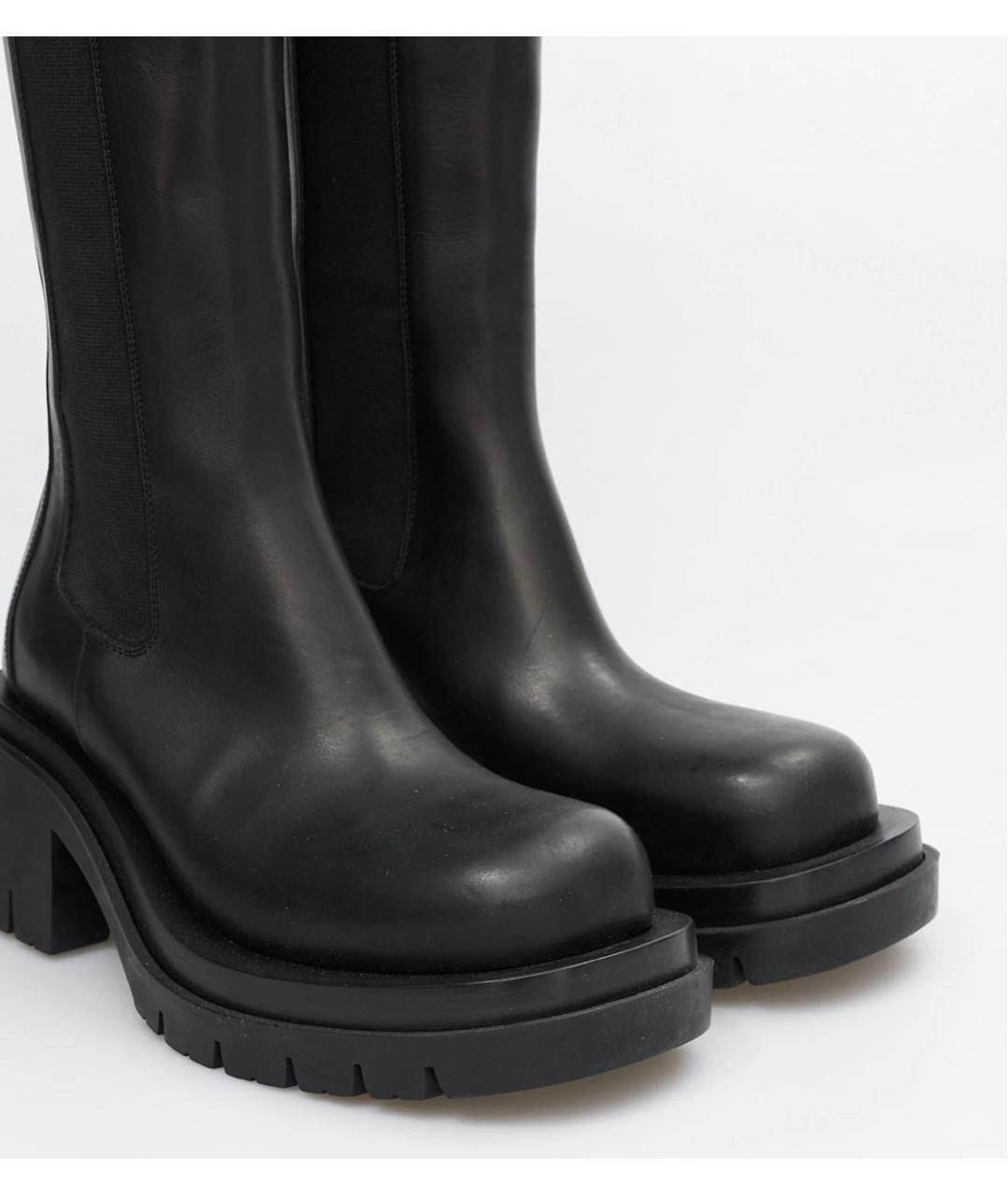 BOTTEGA VENETA Черные кожаные сапоги, фото 3