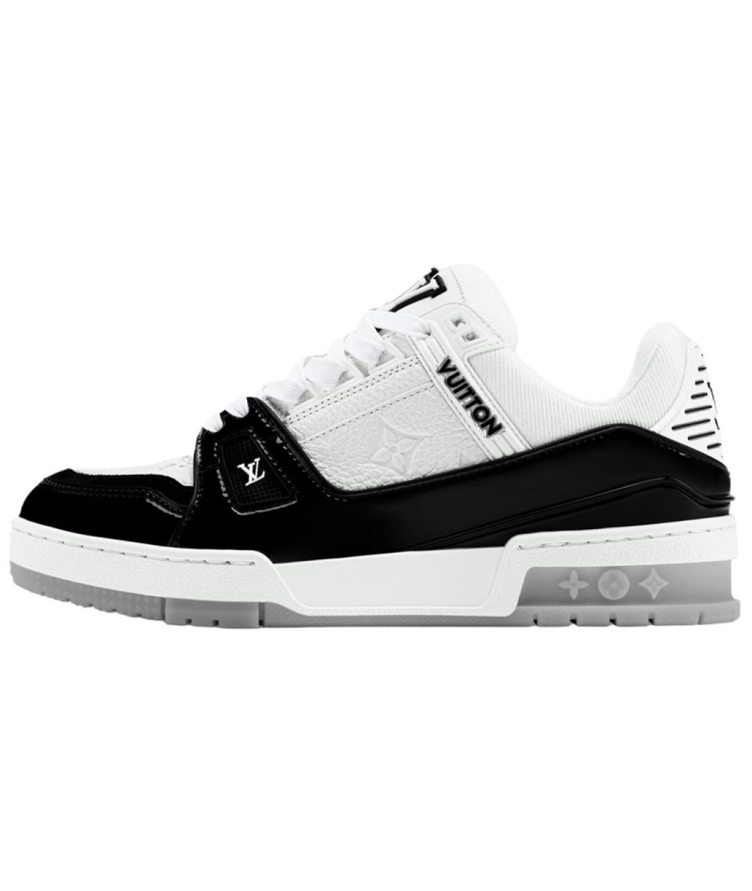 LOUIS VUITTON Черные кожаные кроссовки, фото 2