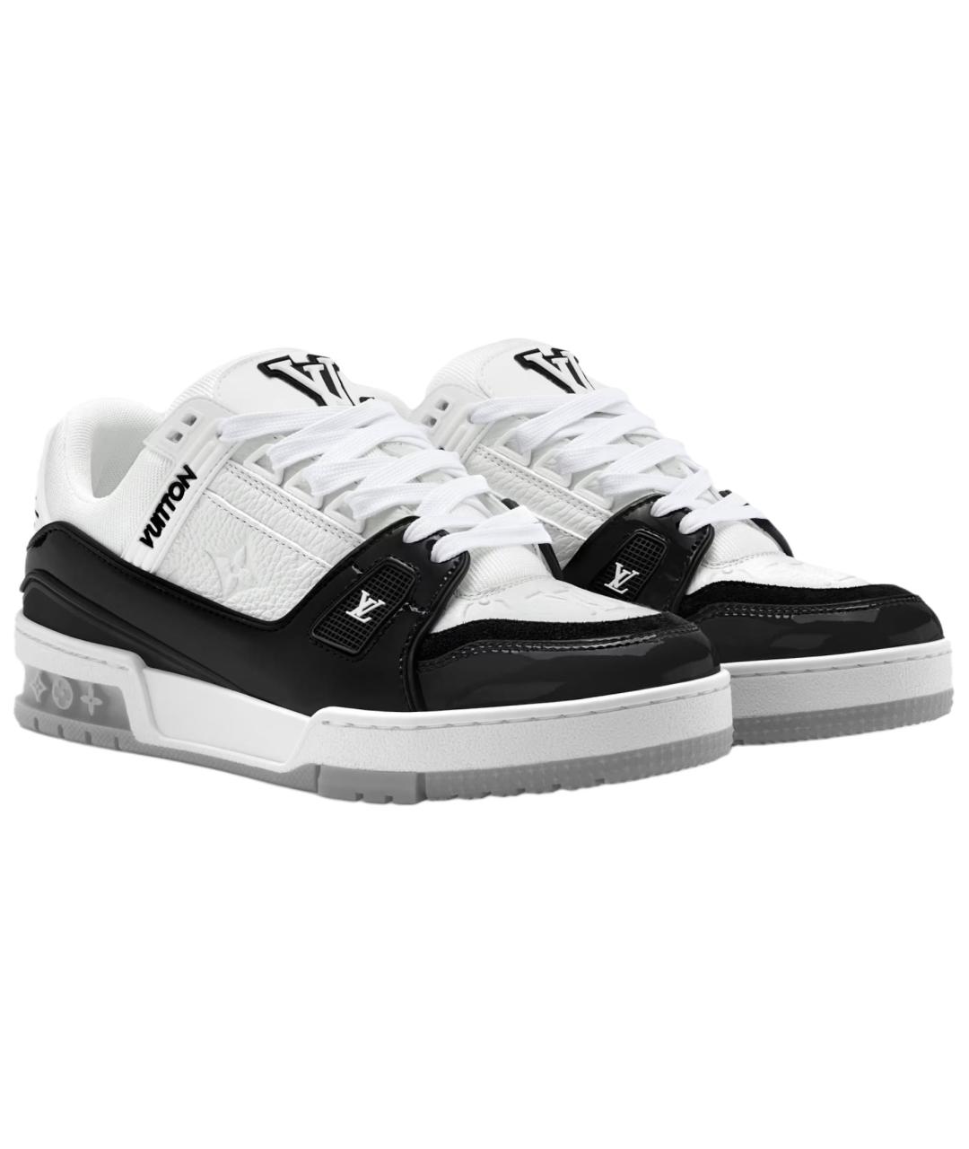 LOUIS VUITTON Черные кожаные кроссовки, фото 3