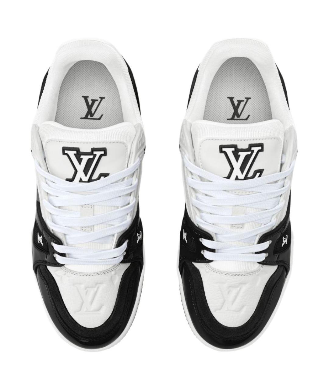 LOUIS VUITTON Черные кожаные кроссовки, фото 4