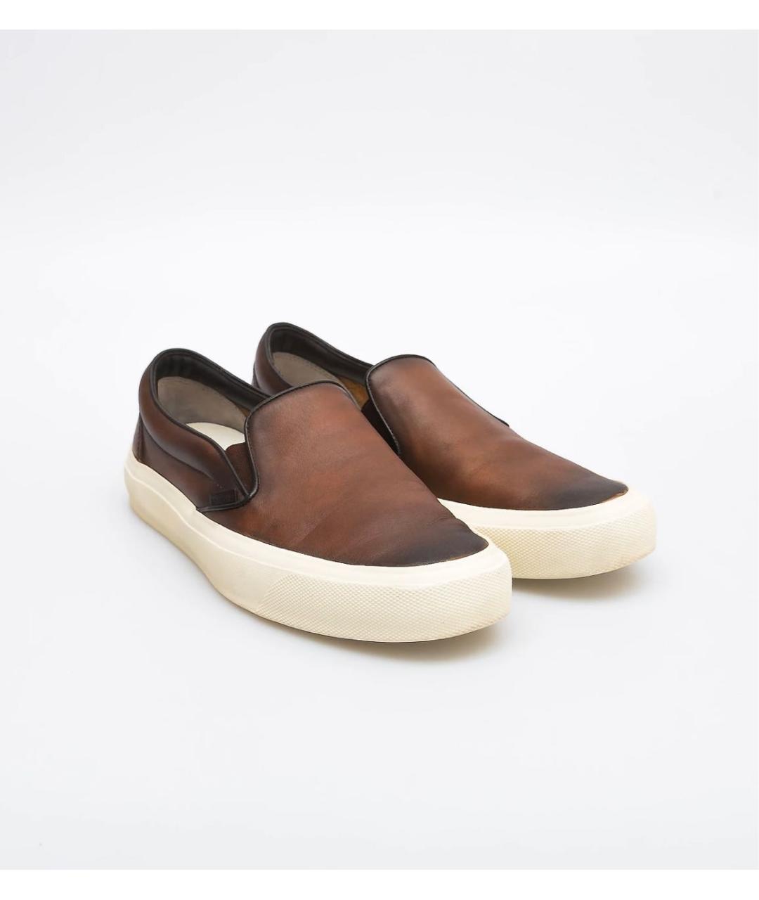 TOM FORD Коричневые кожаные слипоны, фото 2