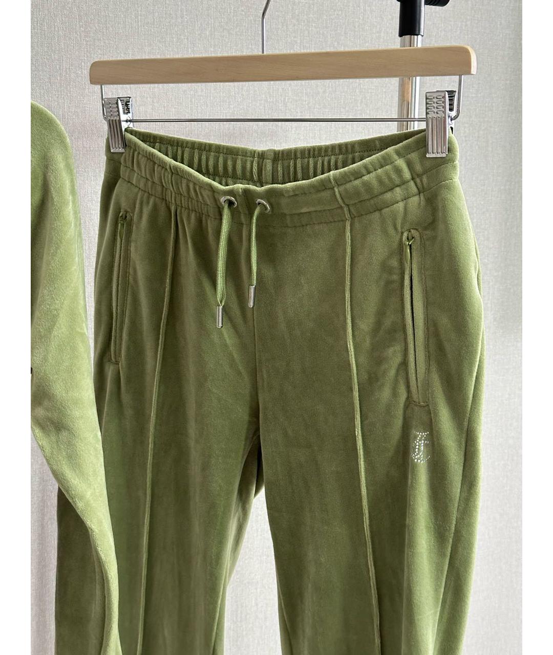 JUICY COUTURE Зеленый велюровый спортивные костюмы, фото 6