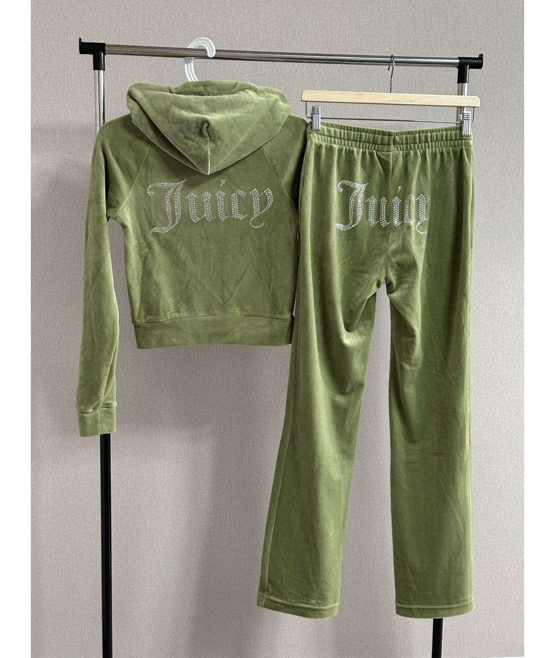 JUICY COUTURE Зеленый велюровый спортивные костюмы, фото 2
