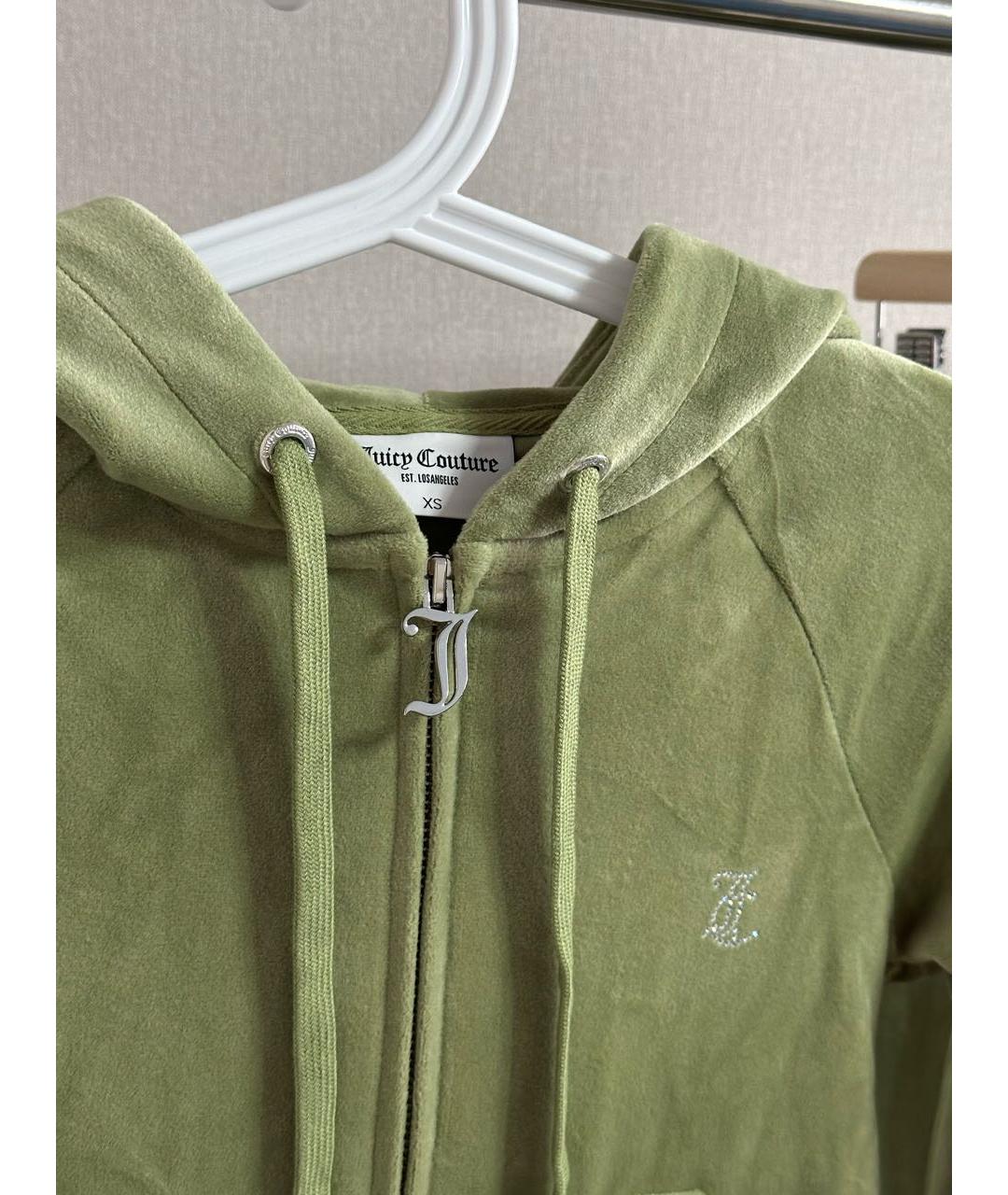 JUICY COUTURE Зеленый велюровый спортивные костюмы, фото 5