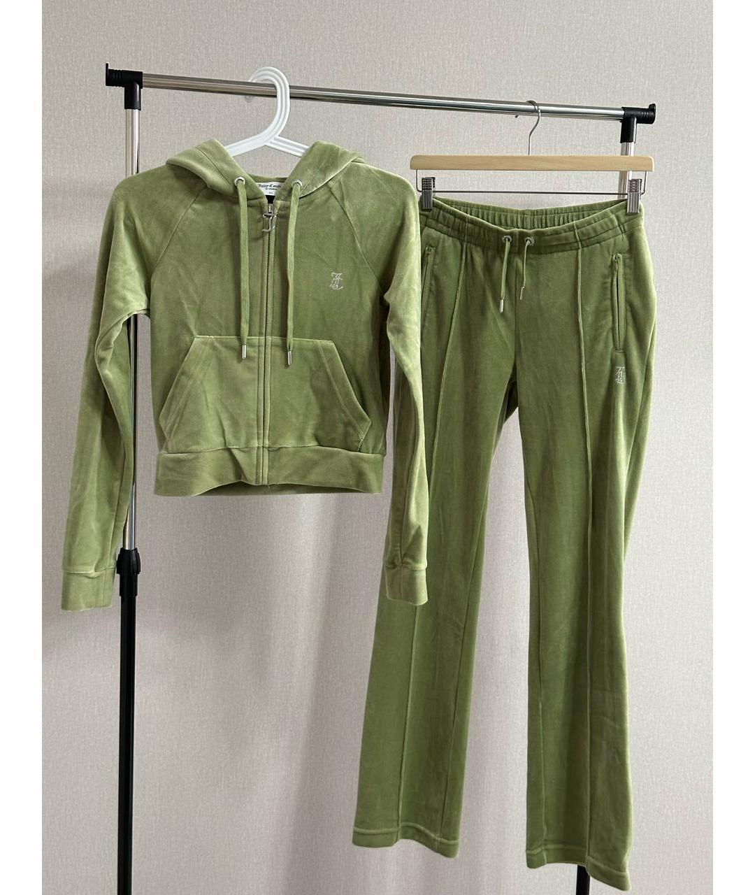 JUICY COUTURE Зеленый велюровый спортивные костюмы, фото 7