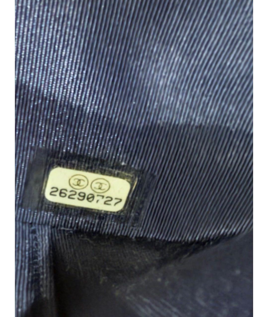 CHANEL Темно-синяя кожаная сумка через плечо, фото 5