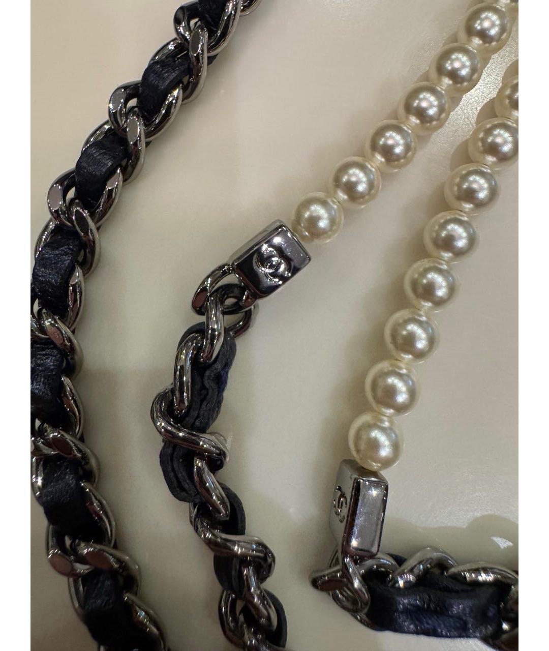 CHANEL Темно-синяя кожаная сумка через плечо, фото 6