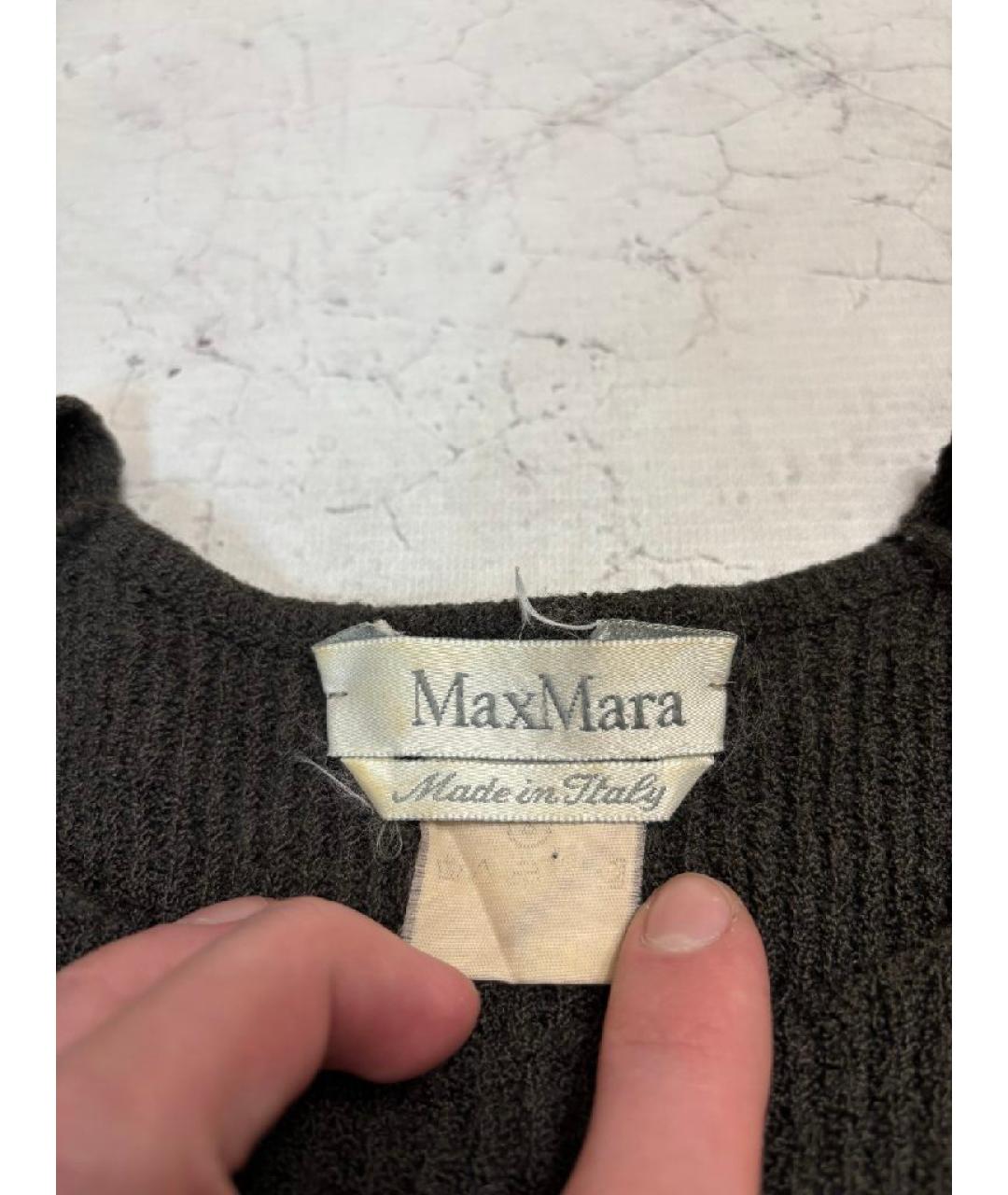 MAX MARA Антрацитовая шерстяная жилетка, фото 3
