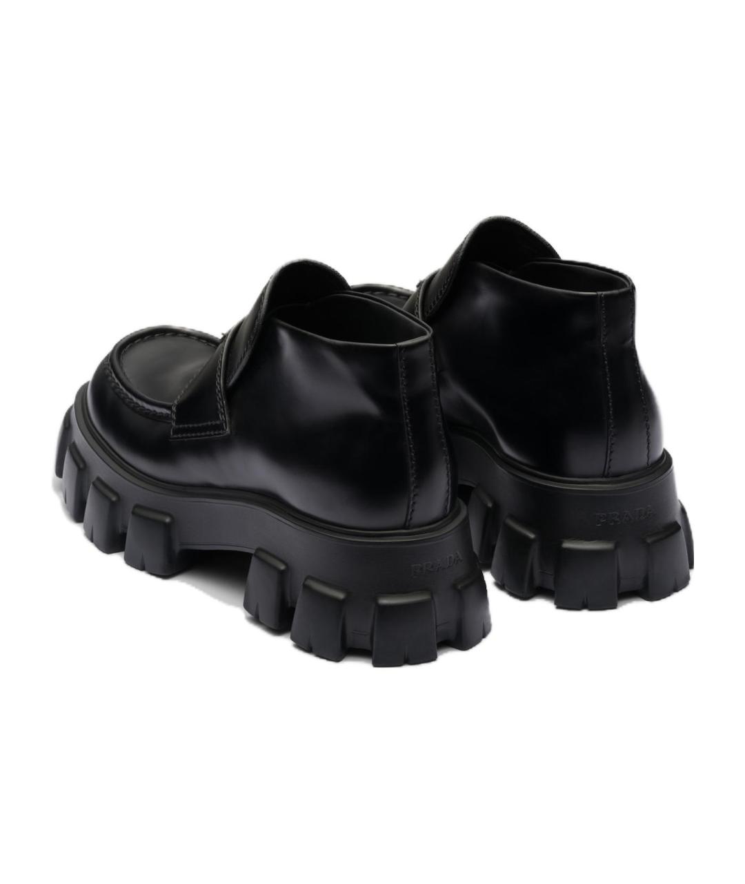 PRADA Черные кожаные лоферы, фото 5