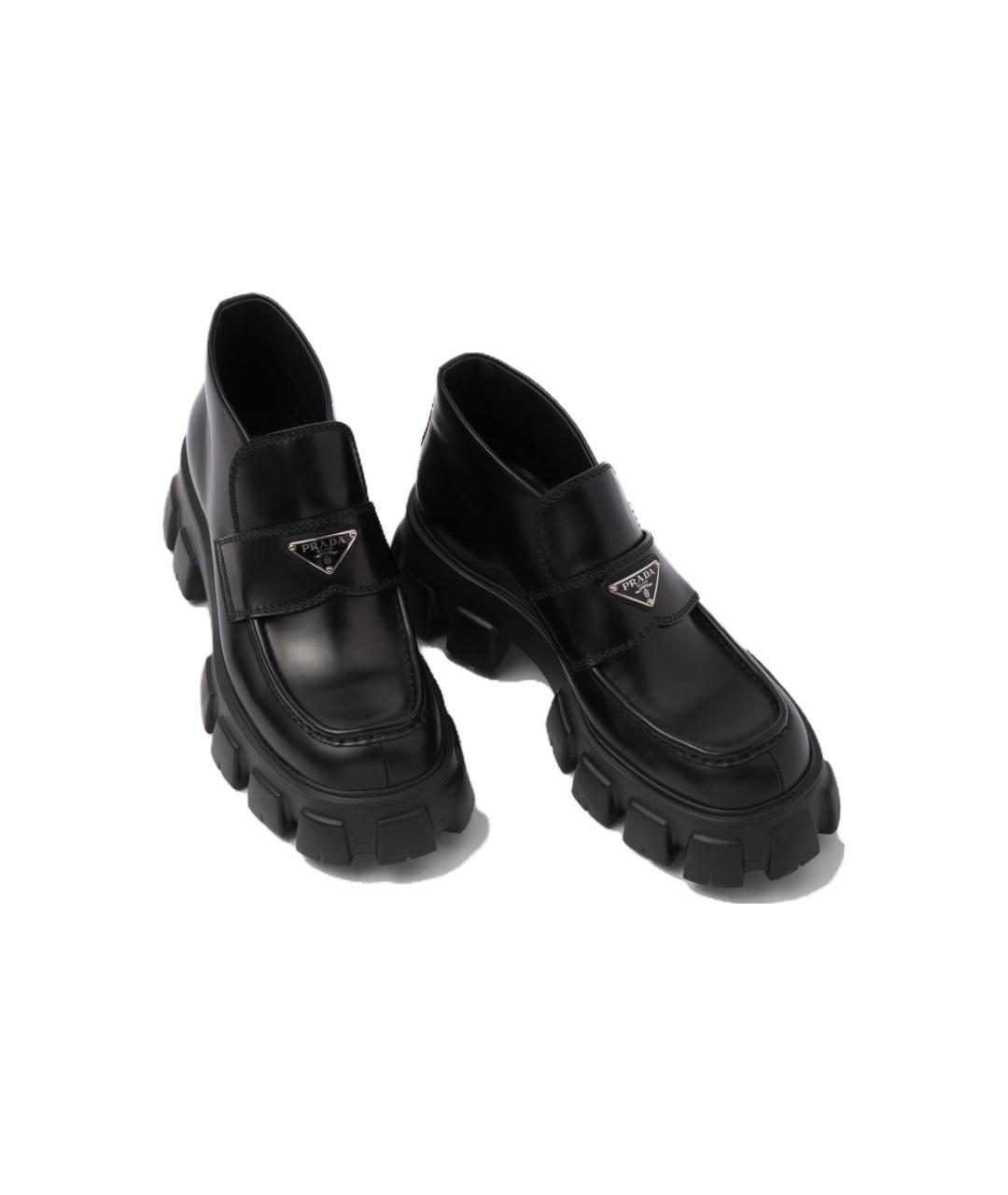 PRADA Черные кожаные лоферы, фото 4