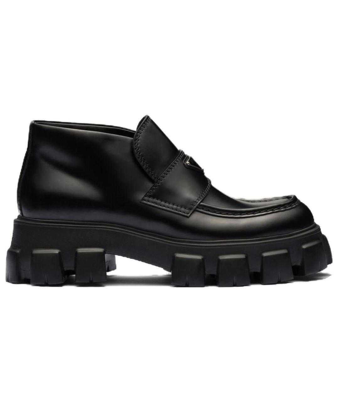 PRADA Черные кожаные лоферы, фото 1